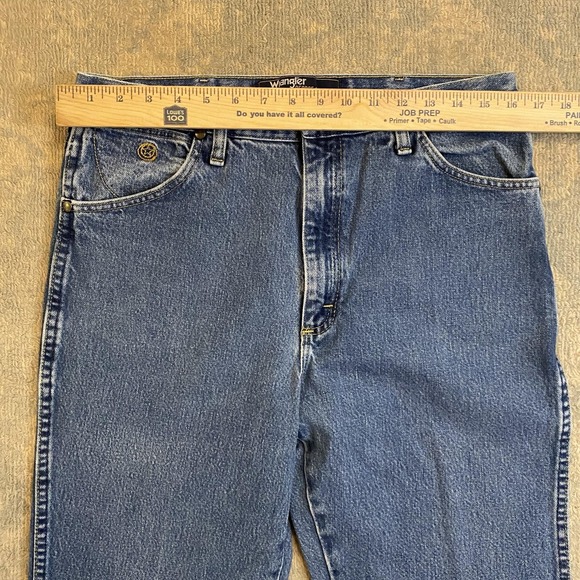 Wrangler George Strait Jeans Mens 34x36 Blue Medium Wash Straight Denim Pants - Picture 4 of 12